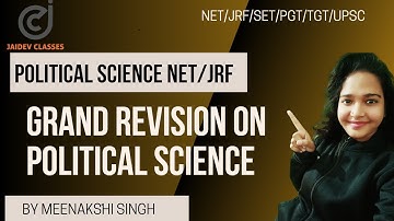 NTA UGC NET 2023 I  Grand Revision on Political Science Day 2 I Political Science  I Meenakshi Singh