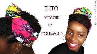 ATTACHÉ DE FOULARD "BANDEAU-BUN"⎜118 x 75 cm⎪FRANGE & CÔTÉS FLAT TWISTS⎪AFRO 4B-4C⎪PERSEV'HAIR