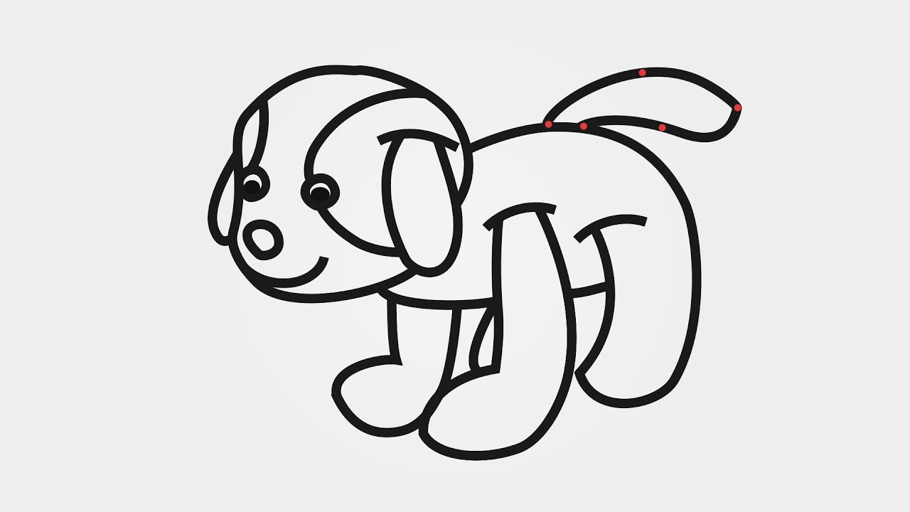 How to Draw a Cartoon Puppy Step by Step | Draw a Cartoon Dog :: by