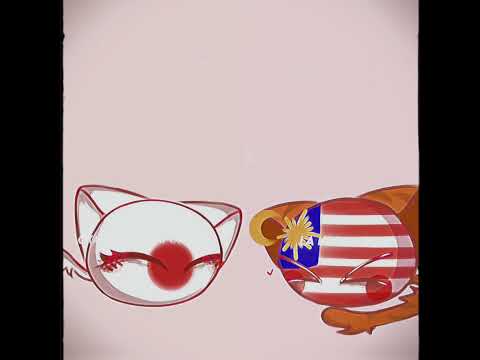 Malaysia and Japan ✨ #countryballs #cute #art #trend