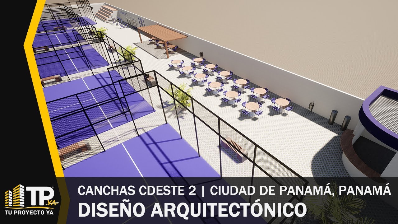 Proyecto de DISEÑO de un club de pádel - Canchas CDESTE 2 (Recorrido  Virtual) | Tu Proyecto Ya - YouTube