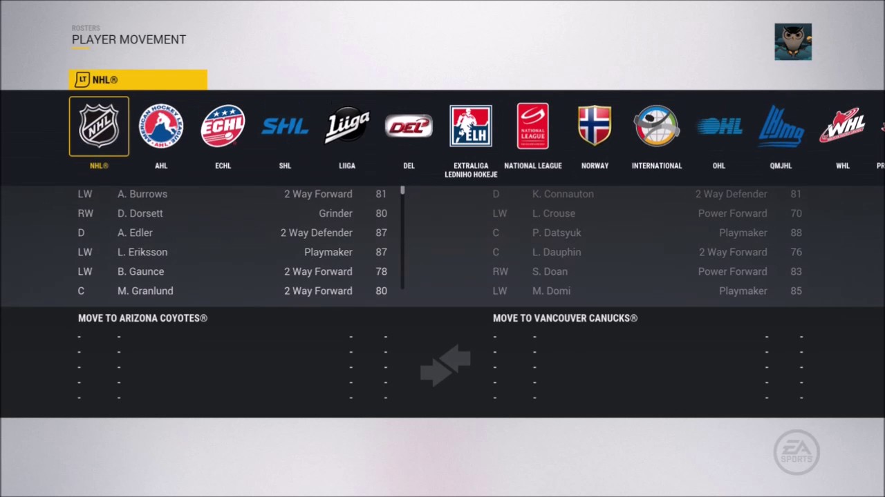 nhl 17 roster updates