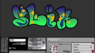 graffiti creator throw up font (slik)