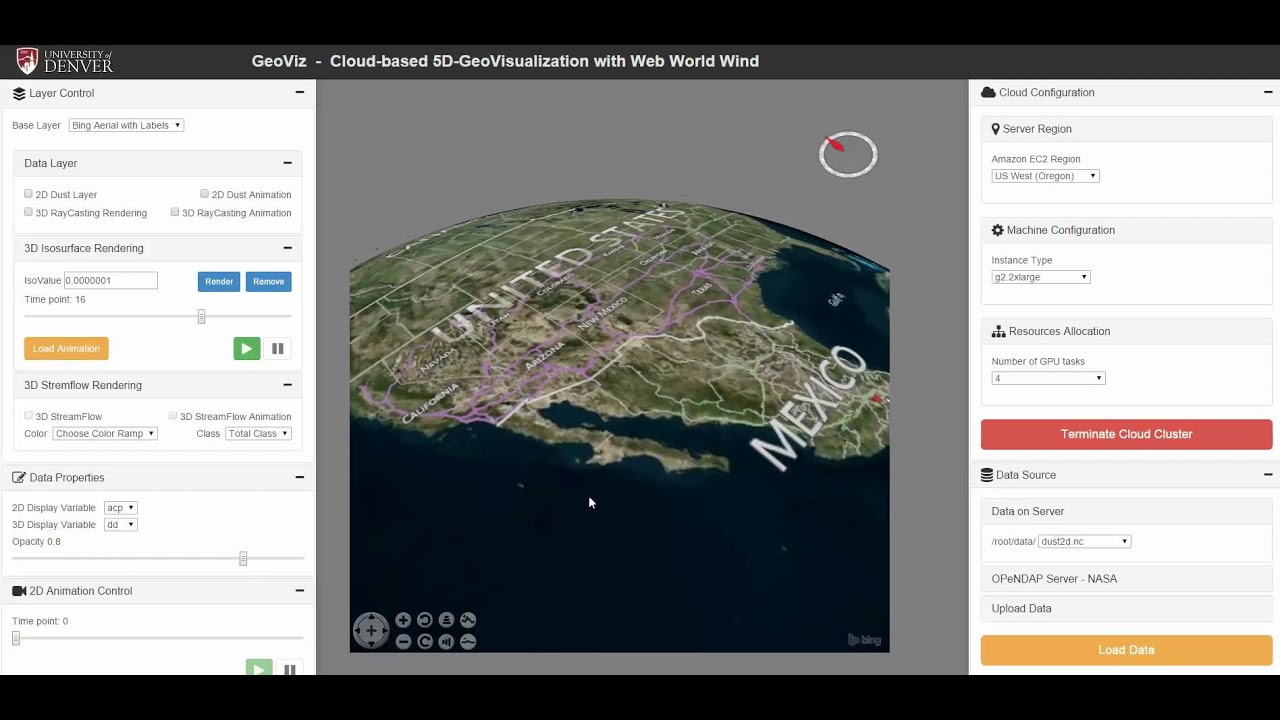 GeoViz Demo - 3D Isosurface Rendering - NASA World Wind Europa Challenge 2015