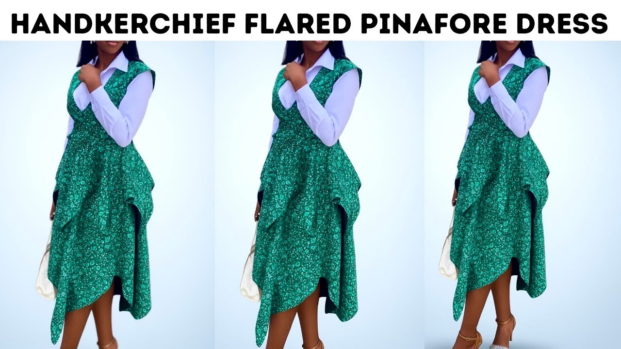 How to Sew a Two-Layered Pinafore Handkerchief Flare Dress | Easy Sewing Tutorial