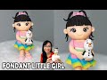 Fondant Little Girl | Little Girl Cake Topper | Little girl fondant cake topper | Fondant girl