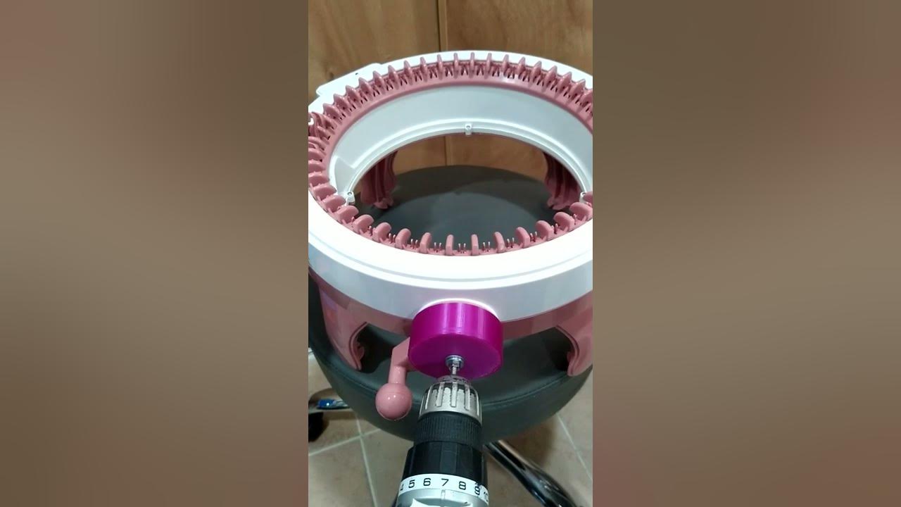 Mortorizing the Sentro Circular Knitting Machine with a Paint Can Lid  Adapter 