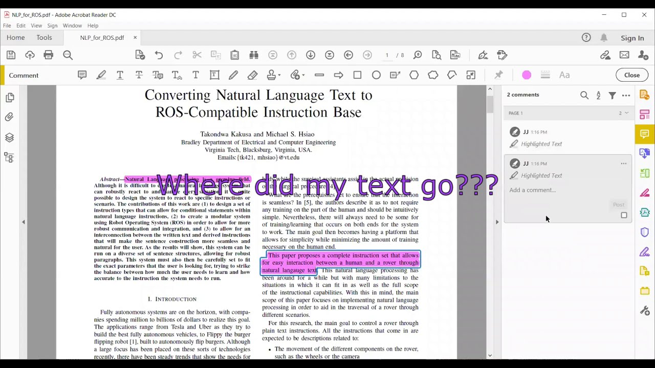 pdf export highlighted text