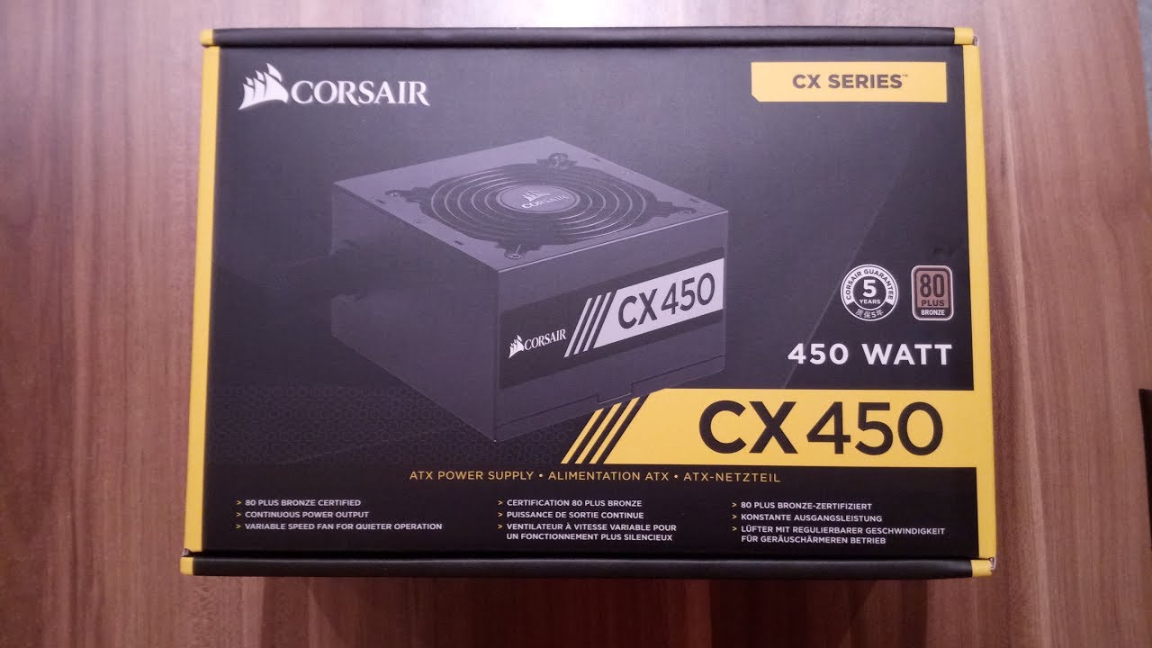 Corsair CX450 Power and Install - YouTube