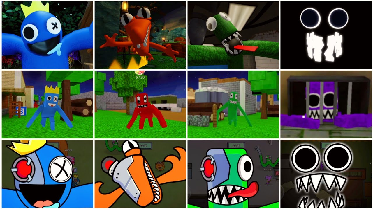 JUMPSCARE SHOWDOWN: Rainbow Friends (Ch. 1) vs Alphabet Lore vs Craft Monsters!