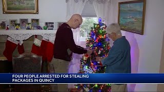 Couple confronts thieves allegedly stealing delivered packages from homes