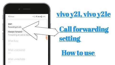 vivo y21, vivo y21e Call forwarding setting How to use