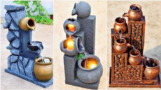 Cement Crafts - Amazing 3 Best Homemade Indoor Strongest Waterfall Fountains | Cemented Life Hacks