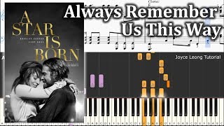 Lady Gaga - Always Remember Us This Way - Piano Tutorial & Sheets chords