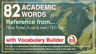 82 Academic Words Ref from "Tony Porter: A call to men | TED Talk"