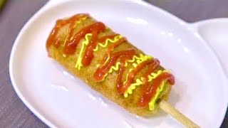 How to Make Cheese Potato Corn Dog (Without Flour) Korean Street Food // Korean Hot Dog // Corn Dogs