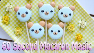 60 Second Macaron Magic: Cute Panda Bears with Template