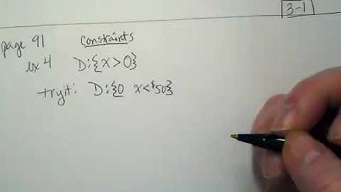 3-1 Constraints on the Domain