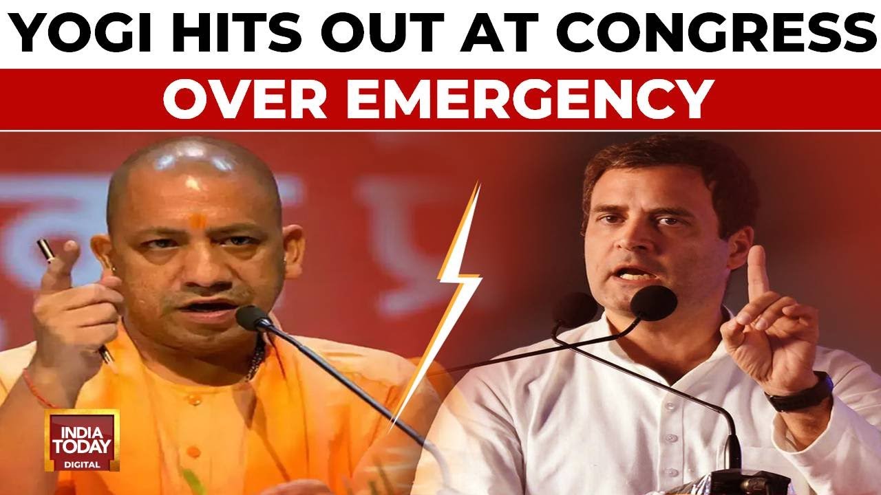 Yogi Hits Out At Congress Over Emergency | BJP's 'Dark Days Of ...