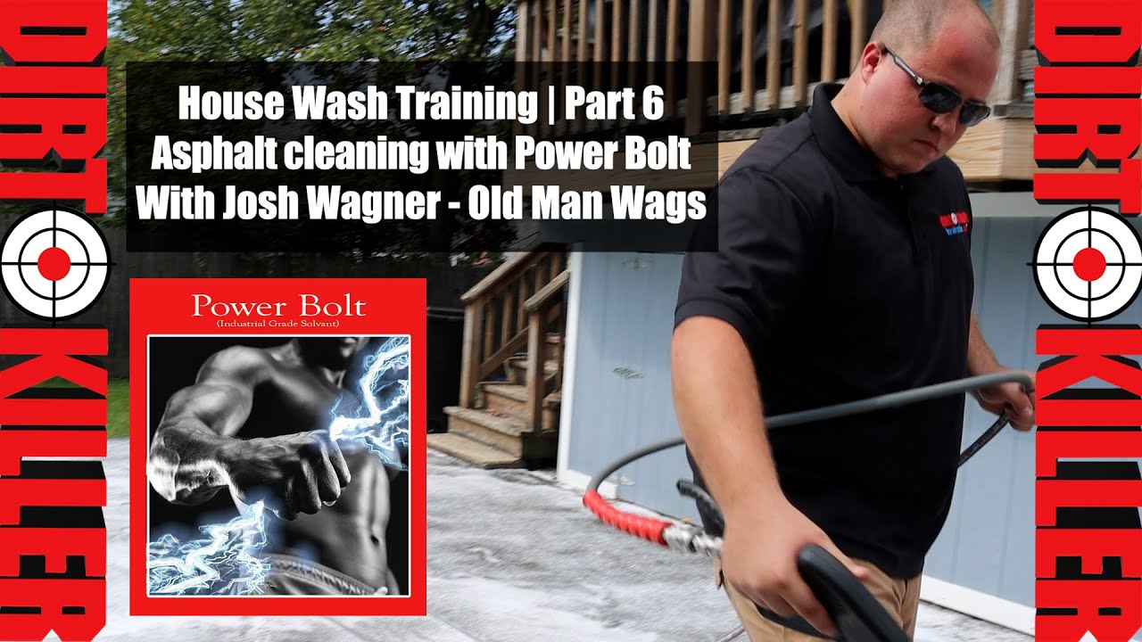 How to pressure wash a house Part 6 Clean asphalt driveway with