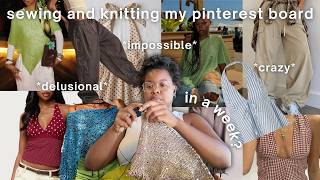 wake up babe, we're making a festival outfit in a heatwave ⋆˚꩜｡(sewing & knitting vlog)