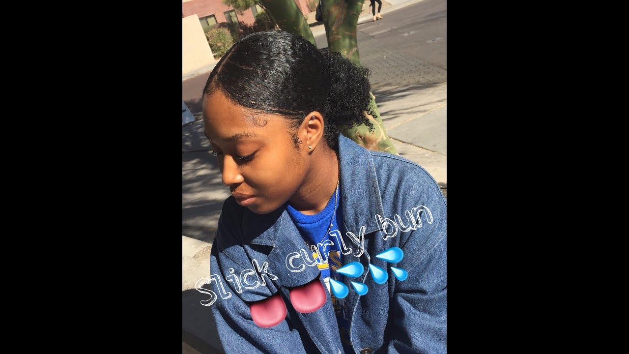 SLICK CURLY BUN || Hair Tutorial - YouTube