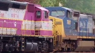 CSX Train With MBTA Engine Eastbound