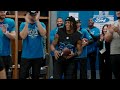 Lions vs. Vikings postgame locker room celebration