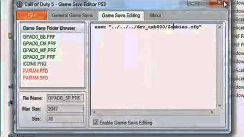 COD5 Zombie Mod Menu With USB PS3