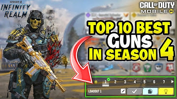 Top 10 Best Guns in Season 4 CODM 2025 | Gunsmith Loadout/Class Setup | Cod Mobile