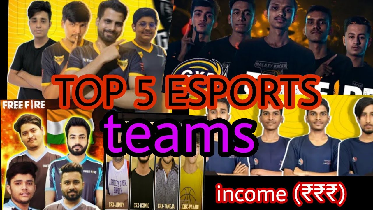 Free Fire Top 5 ESports Team In IndiaGarena Free Fire🔥 || TOP 5 ...