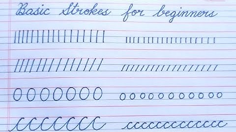 Learn how to improve handwriting | Basic strokes and shapes | Cursive writing practice