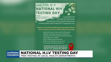 Free HIV testing in Genesee Co.