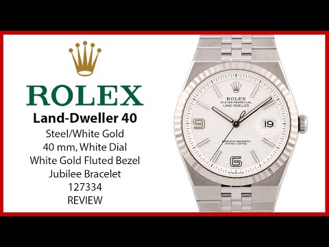 ▷ Rolex Land-Dweller 40 White Gold/Steel Intense White Dial