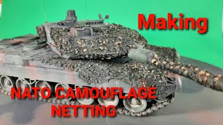 Making 1/35 scale NATO camouflage Netting for Modern German Vehicles (video #32)