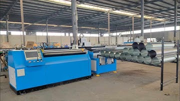 Hogi small diameter 4 Roller Plate bending rolling forming machine servo motor higher efficiency