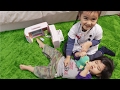 ぽぽちゃん救急車でおいしゃさんごっこ Kan & Aki family fun