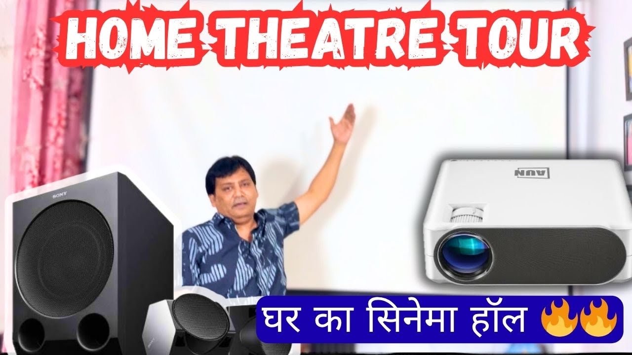 My Dream Home Theatre  Room Tour || Speakers , Projector & Screen Setup & Review