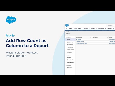 Video: Come si aggiunge un campo formula a un rapporto Salesforce?