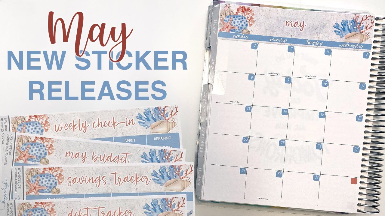 May New Sticker Releases | Kaycee Leigh Design Etsy Sticker Shop - YouTube