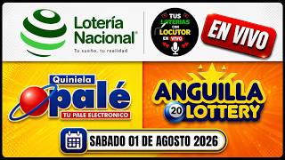 Sorteo LOTERÍA NACIONAL NOCHE QUINIELA PALE Leidsa ANGUILA EN VIVO Sabado 1 de agosto 2026