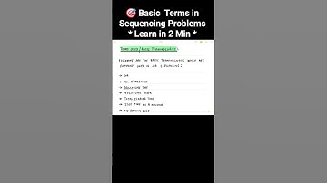 Basic Terms in Sequencing Problems | Operations Research Simplified | OR in Hindi  #shorts