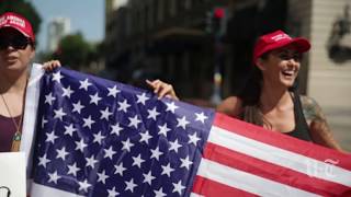 Protesters, supporters gather in downtown San Diego for Trump visit | San Diego Union-Tribune