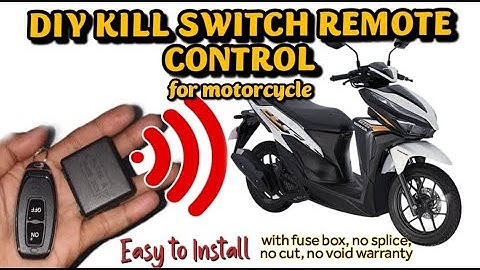 How to Install Remote Kill Switch in HONDA CLICK/NMAX/Aerox/Mio