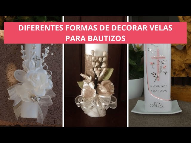 Vela para Bautizo Personalizada, Cirio de Bautizo Personalizado