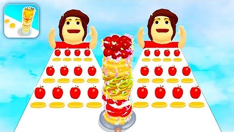 Pancake Run Gameplay All Levels iOS, Android Walkthrough Mobile Relaxing Games Big Update FXZSQ