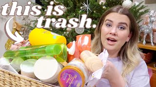 beauty empties *let's talk about my trash* + would I repurchase? *vlogmas day 10*