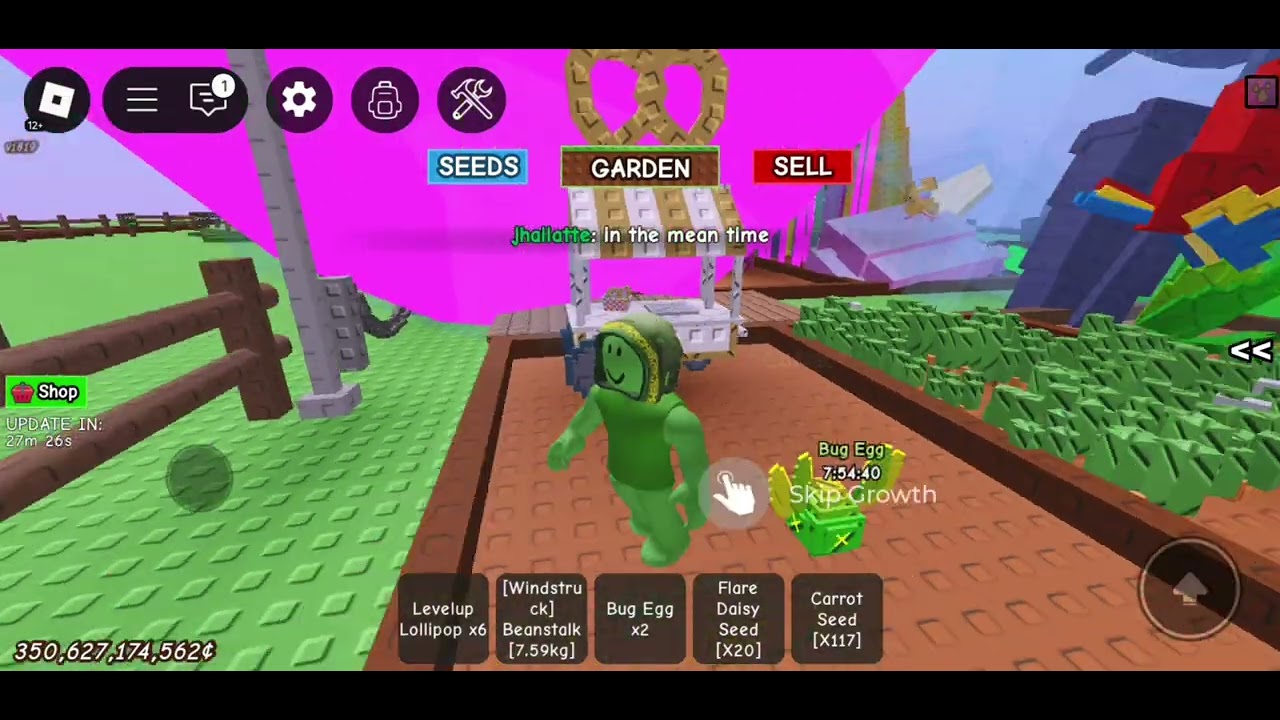 Tham gia sự kiện và cho dòng cho cây Rosy Deblight #gameplay #robloxvng ...