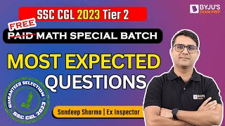 Most Expected Math Questions for CGL 2023 Mains | Math with Sandeep Sir I SSC CGL CHSL 2023 Tier 2