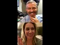 Andy Cohen chatting with fans on Instagram live